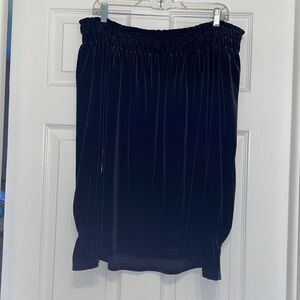 Motherhood Maternity Black Velvet Long Sleeve Off the Shoulder Top